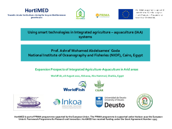 Expansion prospects of Integrated Agriculture-Aquaculture Systems (IAAS) in new lands in Egypt workshop presentations merged