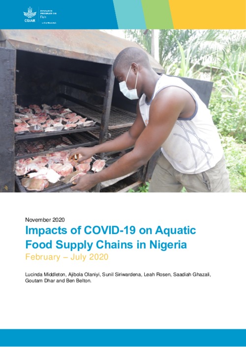 Impacts of COVID-19 on aquatic food supply chains in Nigeria February - July 2020