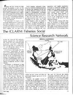 The ICLARM Fisheries Social Science Research Network