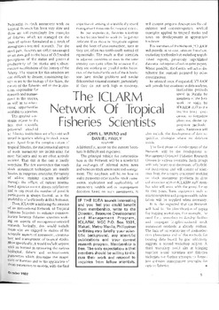 The ICLARM Network of Tropical Fisheries Scientists