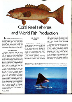 Coral reef fisheries and world fish production