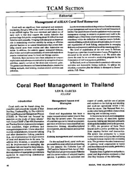 Coral reef management in Thailand