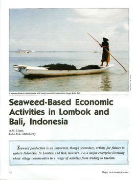 Seaweed-based economic activities in Lombok and Bali, Indonesia