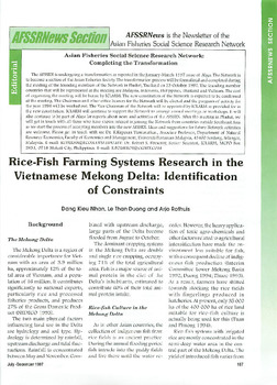 Rice-fish farming systems research in the Vietnamese Mekong Delta: identification of constraints