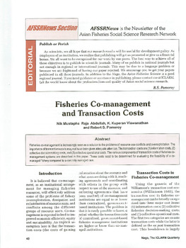 Fisheries co-management and transaction costs