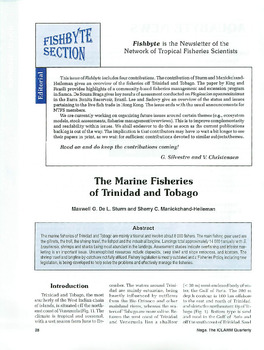 The marine fisheries of Trinidad and Tobago