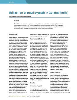 Utilization of trawl bycatch in Gujarat (India)