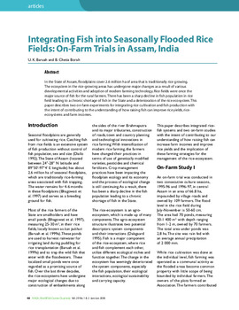 Integrating fish into seasonally flooded rice fields: on-farm trials in Assam, India