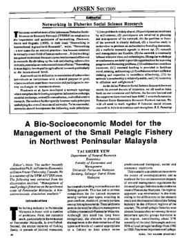 A bio-socioeconomic model for the management of the small pelagic fishery in northwest Peninsular Malaysia