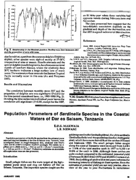 Population parameters of Sardinella species in the coastal waters of Dar es Salaam, Tanzania