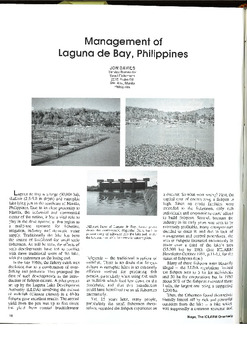 Management of Laguna de Bay, Philippines