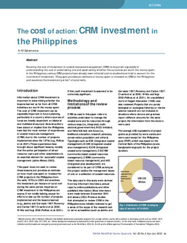 The cost of action: CRM investment in the Philippines
