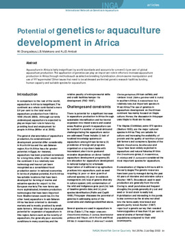 Potential of genetics for aquaculture development in Africa