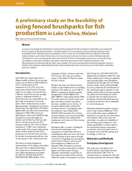 A preliminary study on the feasibility of using fenced brushparks for fish production in Lake Chilwa, Malawi