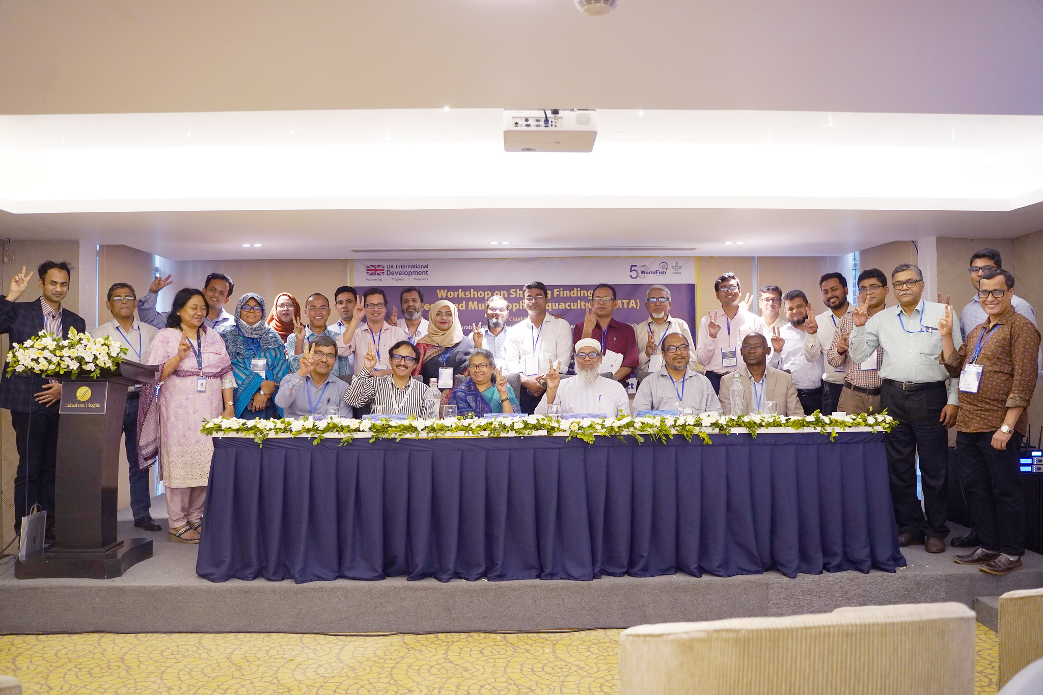 Participants at the Integrated Multi-Trophic Aquaculture (IMTA) workshop hosted by WorldFish Bangladesh in Dhaka