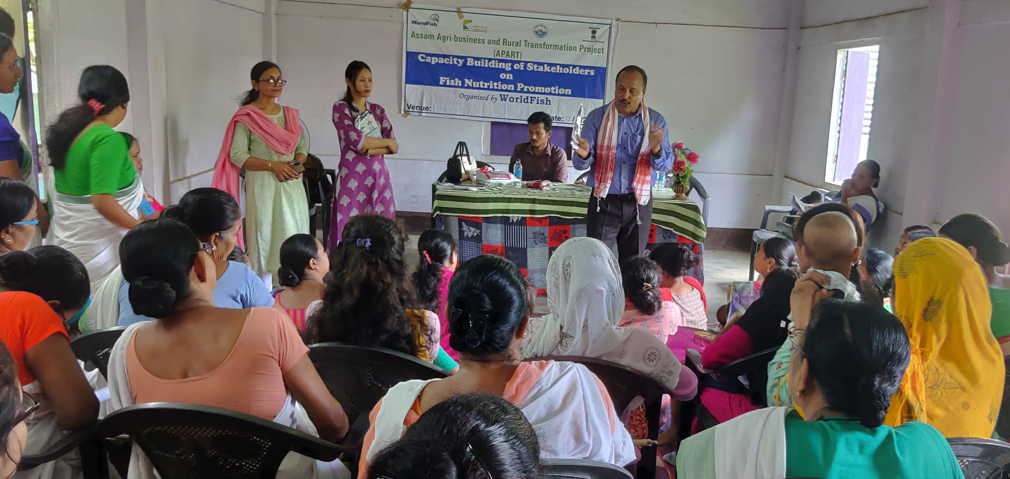 Community members in Assam discuss how adding small fish to family meals can boost health and nutrition.