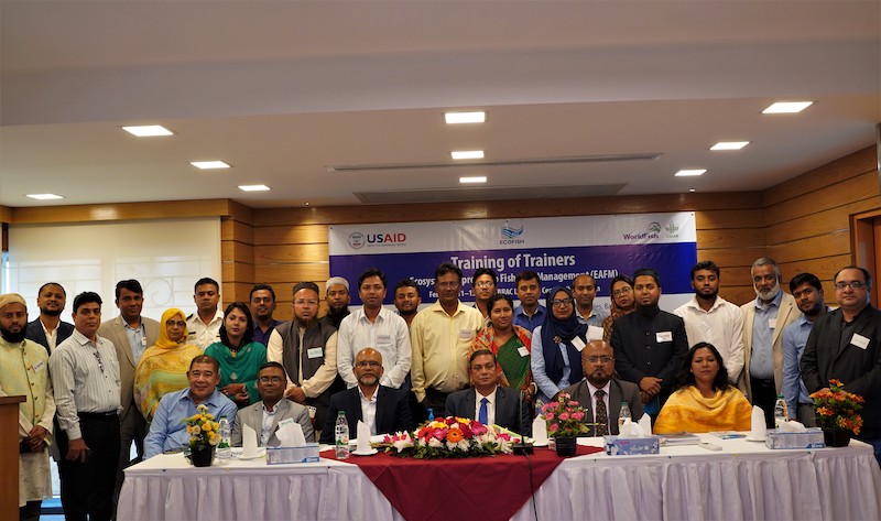 Participants of the Ecosystem Approach to Fisheries Management (EAFM) training of trainers organized by WorldFish in Bangladesh. Photo: Md. Asaduzzaman 