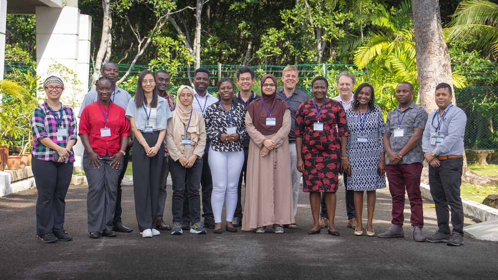 Trainees and facilitators from the aquaculture training program.