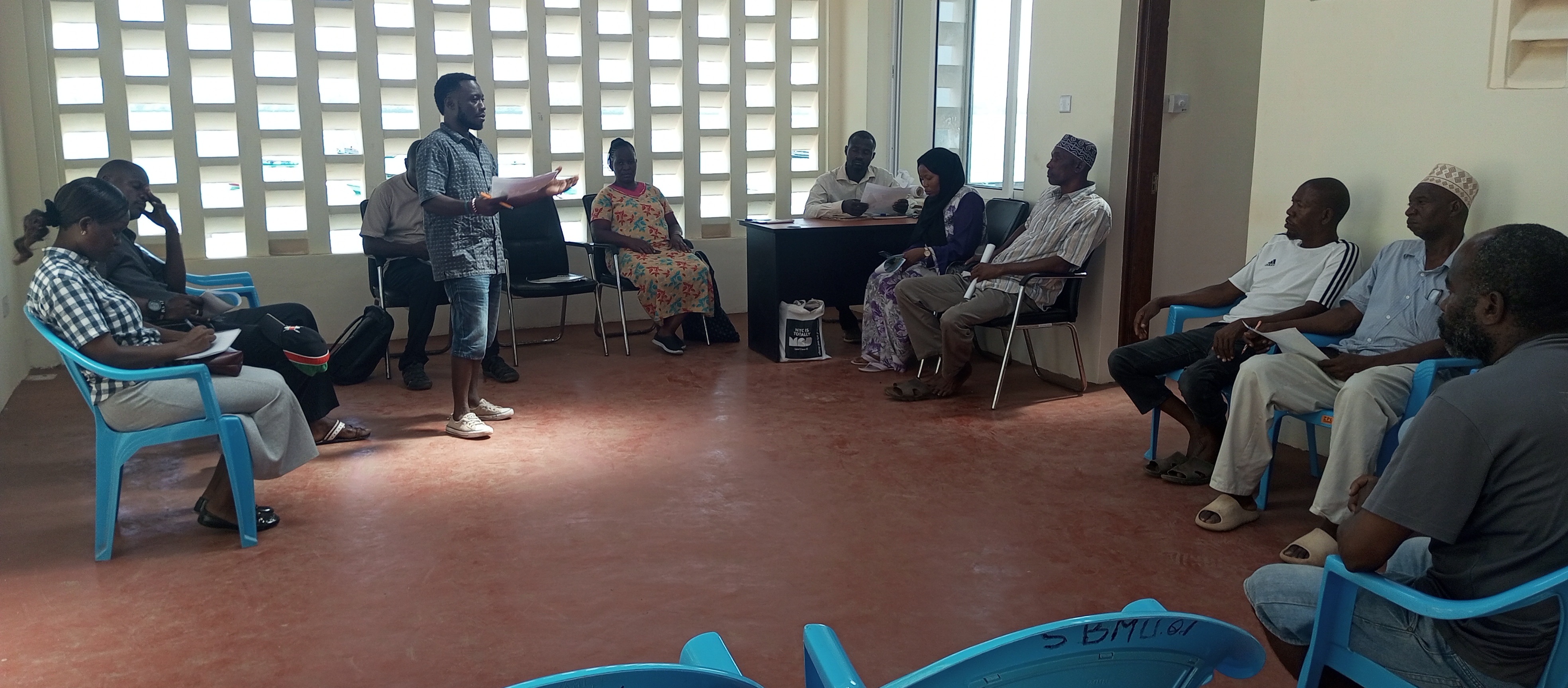Participants during the high-level sensitization meeting with county fisheries directors. Photo by Jonathan Msembei