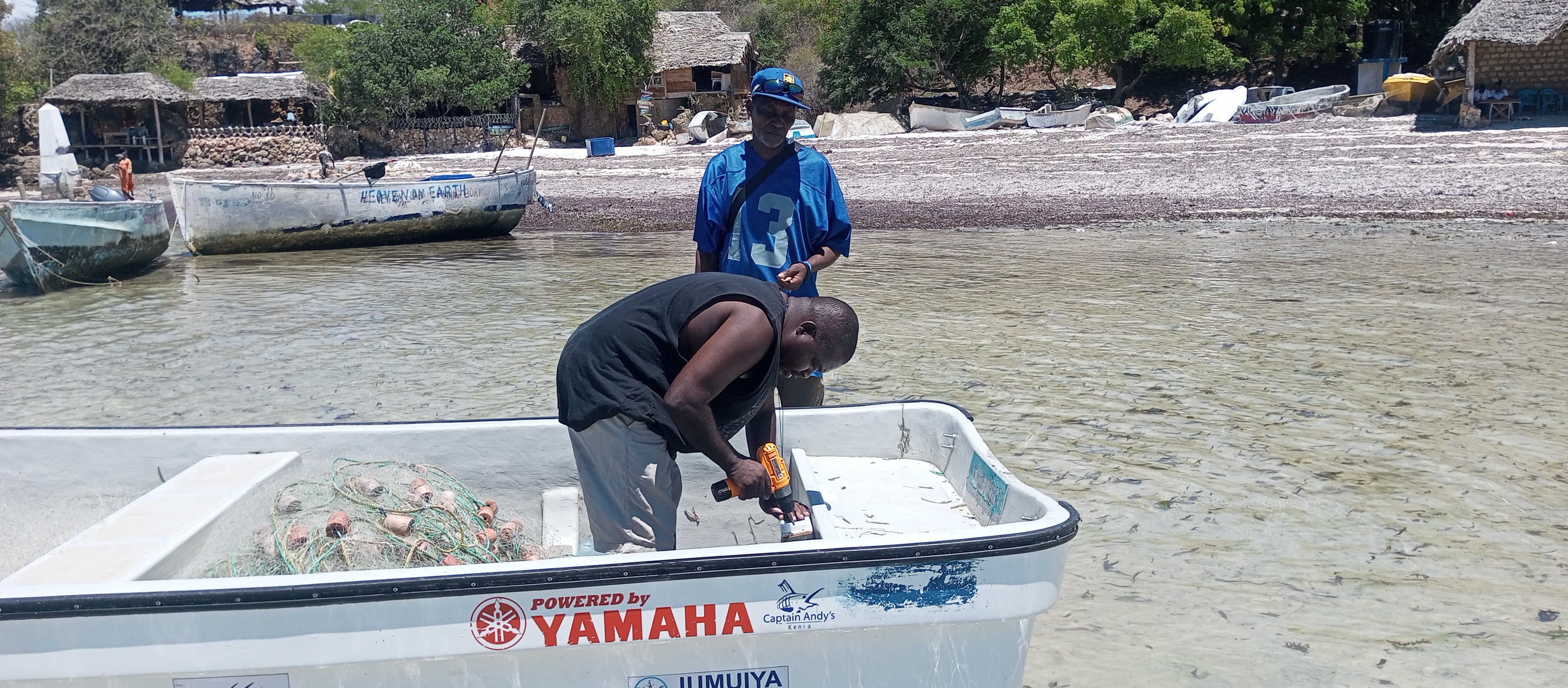 PDS unit installed in an SSF vessel at Mtwapa BMU. Photo: Japhet Tembo.