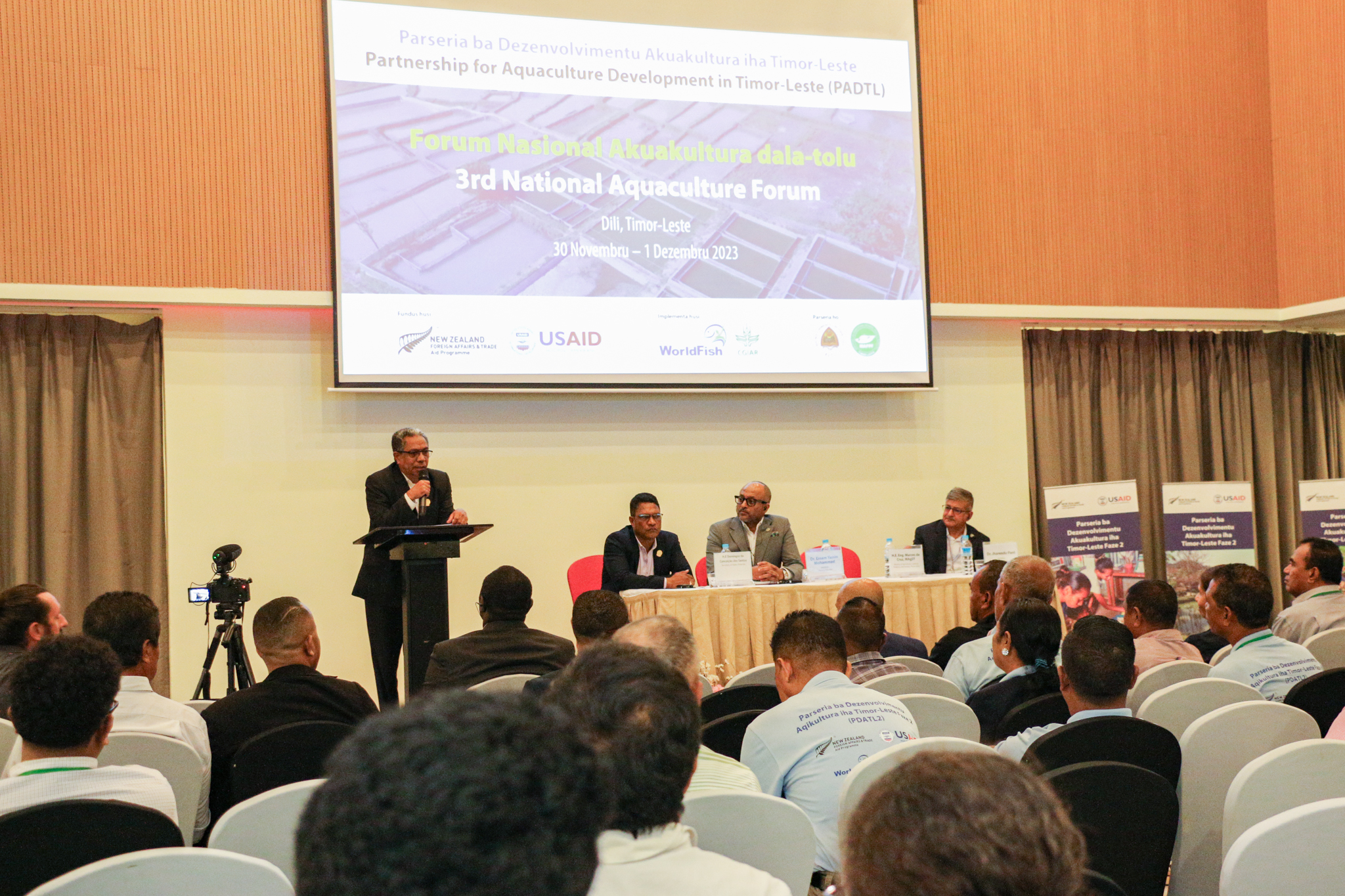 Opening session of the 3rd National Aquaculture Forum in Dili, Timor-Leste, on 30 November 2023.