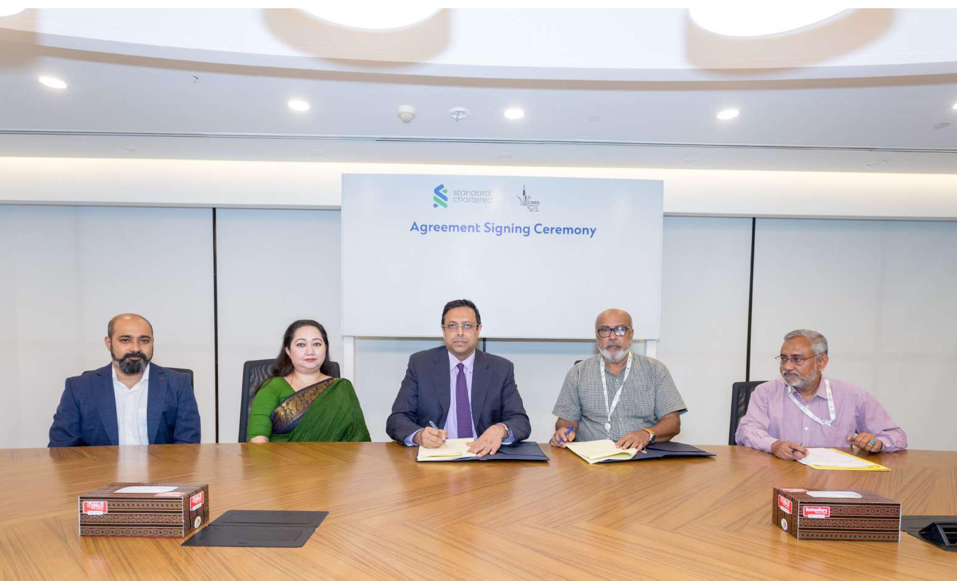 Agreement Signing Ceremony between Standard Chartered Bangladesh (SCB) and the Center for Natural Resource Studies (CNRS) 