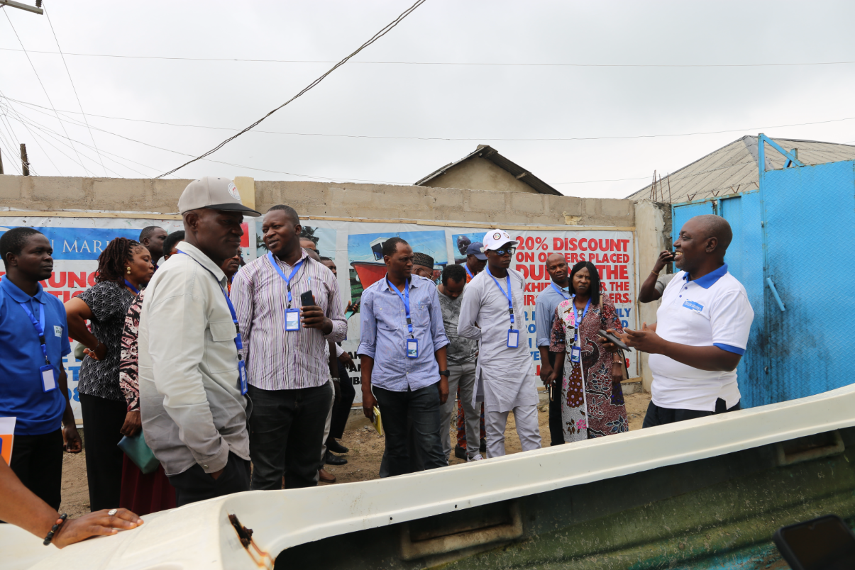 * Stakeholders and AABS team members touring the facility of the Ceylon Marines Company   Enumerators’ training and baseline data collection  