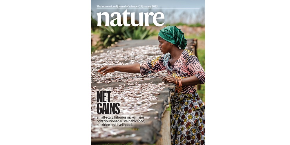 Nature cover featuring the "Illuminating the Multidimensional Contributions of Small-Scale Fisheries" research