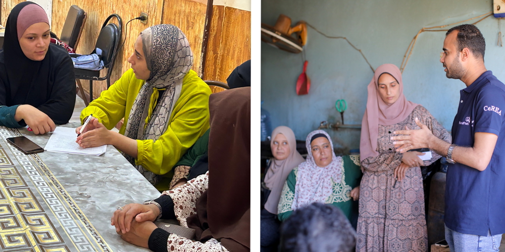 From surveys and discussions with women retailers and vendors in Shakshouk village in Fayoum, and Riyadh village in Kafr El Sheik, to assess their needs and collect their input for solar-powered-cooler model specifications. Photo by WorldFish – Egypt.