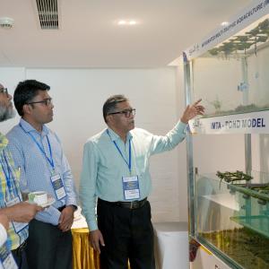 Dhaka workshop on Integrated Multi-Trophic Aquaculture (IMTA) hosted by WorldFish Bangladesh under the Asia–Africa BlueTech Superhighway (AABS), bringing together government, research and private sector stakeholders to discuss climate-resilient aquaculture. Photo: Dilruba Sharmin/Shohorab Hossain/WorldFish.