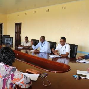 The project team met with the management and staff from the Natural Resources and Development College’s (NRDC) Basic Sciences and Fisheries Department to discuss potential collaboration on the upgrade of their fisheries wet lab. Photo: Agness Chileya