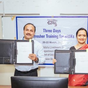WorldFish and the Government of Odisha signed a new five-year agreement to empower women in Odisha through aquatic foods production. Photo: Department of Mission Shakti.