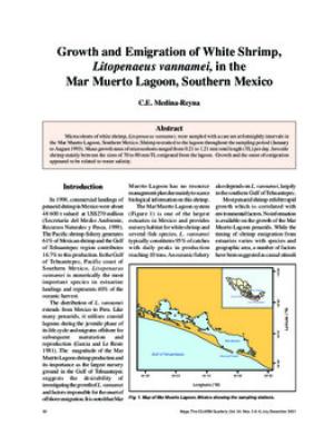 Growth and emigration of white shimp, Litopenaeus vannamei, in the Mar Muerto Lagoon, Southern Mexico