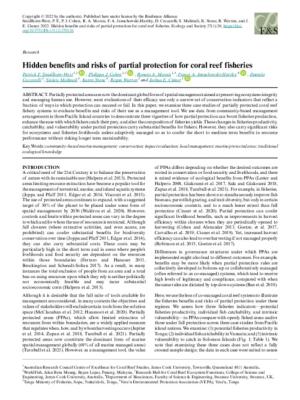 Hidden benefits and risks of partial protection for coral reef fisheries