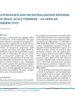 Governance and decentralization reforms in small-scale fisheries: an African perspective