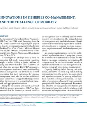 Innovations in fisheries co-management, and the challenge of mobility