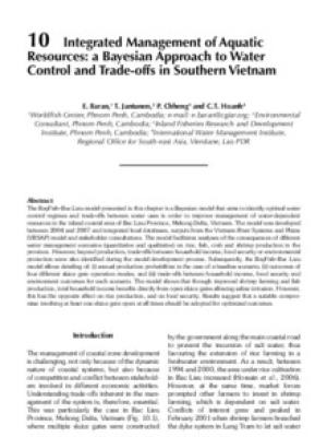 Integrated management of aquatic resources: a Bayesian Approach to water control and trade-offs in Southern Vietnam