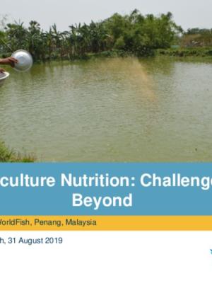 Aquaculture Nutrition: Challenges & Beyond