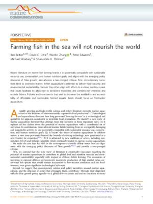 Farming fish in the sea will not nourish the world