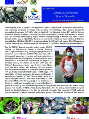 Success story: Demonstration farmers Shwebo Township (Myanmar Sustainable Aquaculture Programme)