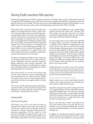 Sharing Pacific nearshore FAD expertise