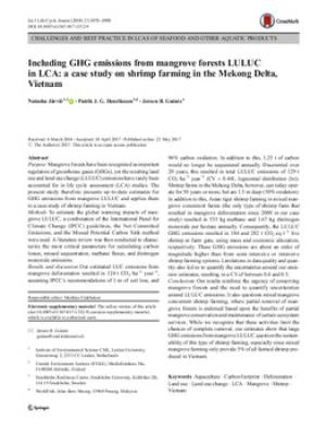 Including GHG emissions from mangrove forests LULUC in LCA: a case study on shrimp farming in the Mekong Delta, Vietnam