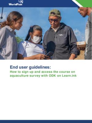 End user guidelines : How to sign up and access the course on aquaculture survey with ODK on Learn.ink
