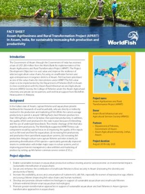 Assam Agribusiness and Rural Transformation Project (APART) in Assam, India, for sustainably increasing fish production and productivity