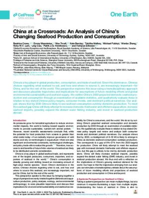 China at a crossroads: An Analysis of China's changing seafood production and consumption