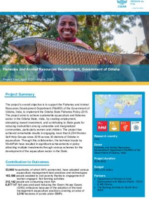 Fisheries and Animal Resources Development (Program with Department of Fisheries, Odisha) | WorldFish Fisheries and Animal Resources Development (Program with Department of Fisheries, Odisha) | WorldFish