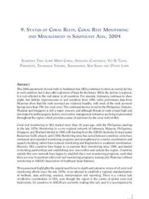Status of coral reefs, coral reef monitoring and management in Southeast Asia 2004