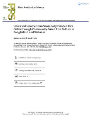 Increased Income from Seasonally Flooded Rice Fields through Community Based Fish Culture in Bangladesh and Vietnam