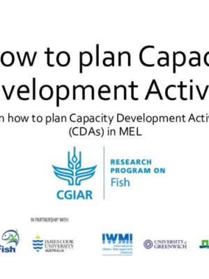Guideline on how to plan Capacity Development Activities (CDAs) through the MEL platform