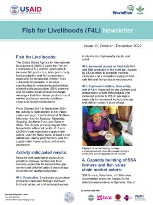 Fish for Livelihoods (F4L) Newsletter (Oct - Dec 2022)